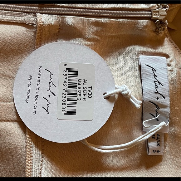 NWT Petal & Pup Tienna Dress in Champagne - Picture 9 of 10